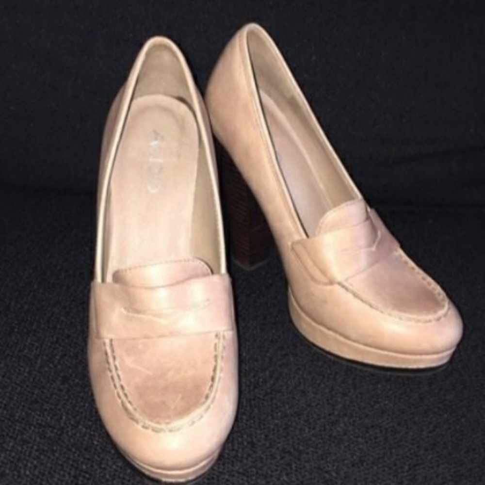 Aldo high heel loafers